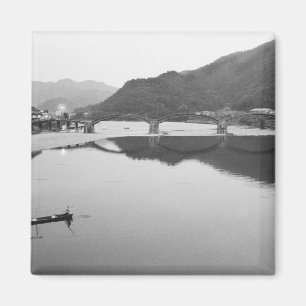 Asia, Japan, Iwakuni. Fishermen and historic Magnet