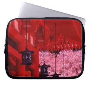 Asia, Japan, Kyoto, Heian shrine in spring. Laptop Sleeve