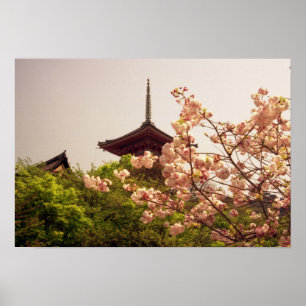 Asia, Japan, Kyoto, Kiyomizu temple in spring Poster