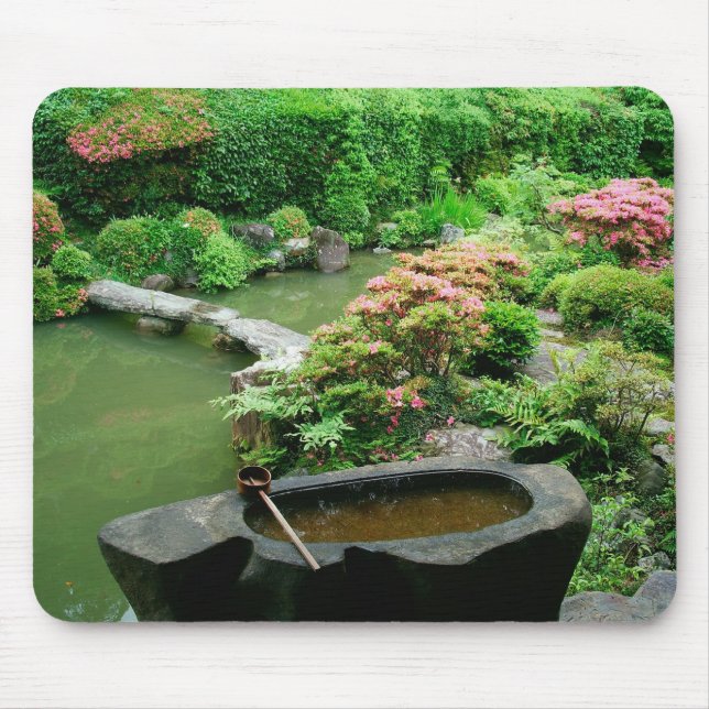 Asia, Japan, Kyoto. Zen Garden Mouse Pad (Front)