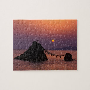 Asia, Japan, Mie, Futamigaura at Dawn Jigsaw Puzzle