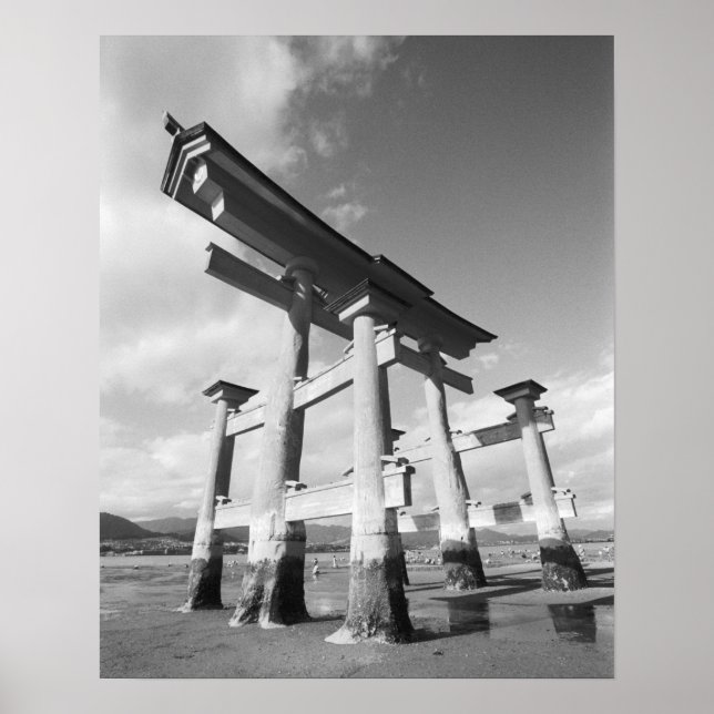 Asia, Japan, Miyajima. The Torri Gate. Poster (Front)