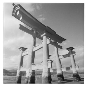 Asia, Japan, Miyajima. The Torri Gate. Tile