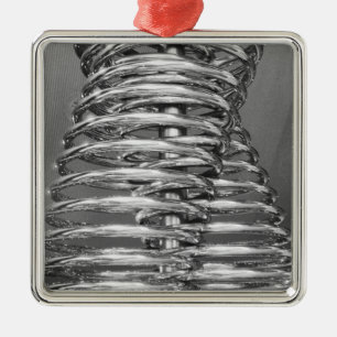Asia, Japan, Tokyo. Coiled pipe, Tepco Energy 2 Metal Tree Decoration