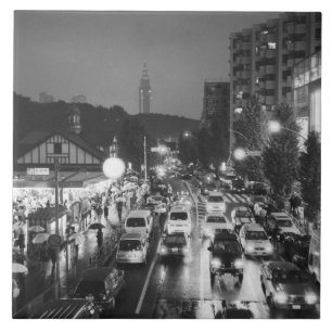 Asia, Japan, Tokyo. Evening, Harajuku Station, Tile