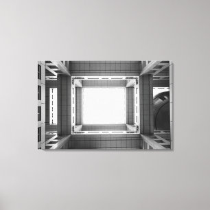 Asia, Japan, Tokyo. Fuji TV Building, looking Canvas Print