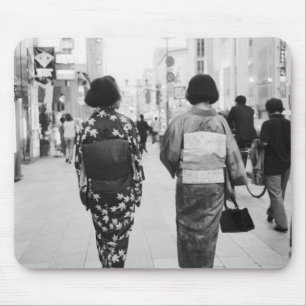 Asia, Japan, Tokyo. Geishas on the Ginza. Mouse Pad