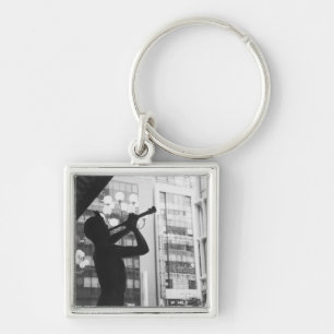 Asia, Japan, Tokyo. Music statue, Shibuyaku Key Ring