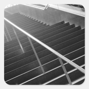 Asia, Japan, Tokyo. Stairs, Tokyo International 3 Square Sticker