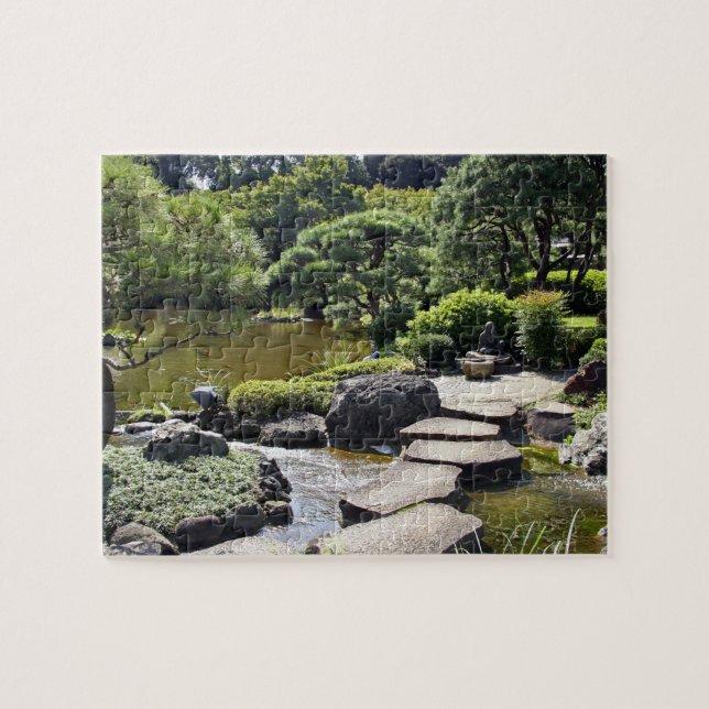 Asia, Japan, Tokyo. The Japanese Garden at the Jigsaw Puzzle (Horizontal)