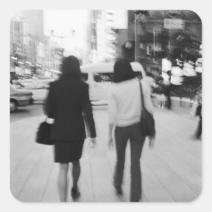 Asia, Japan, Tokyo. Young women on the Ginza. Square Sticker