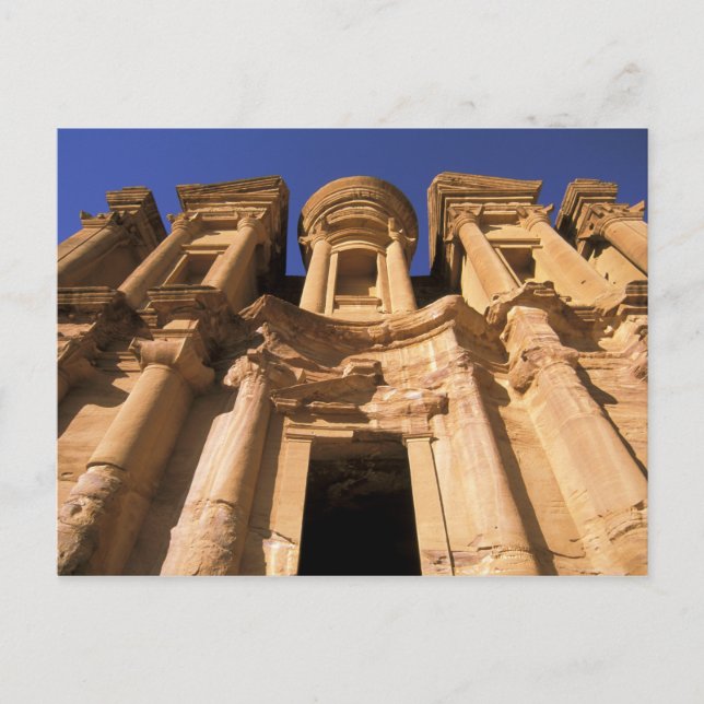 Asia, Jordan, Petra. El Deir, The Monastery. Postcard (Front)