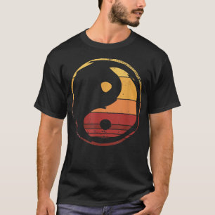 Asia Kawaii Asian Japanese Yin And Yang Retro  T-Shirt