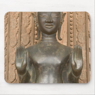 Asia, Laos, Vientiane, Bronze Buddha at Hawn Mouse Pad