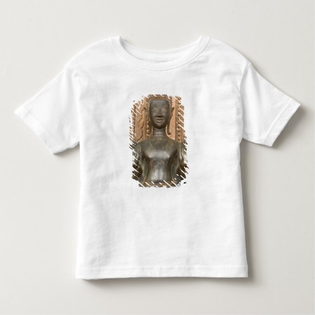 Asia, Laos, Vientiane, Bronze Buddha at Hawn Toddler T-Shirt (Front)