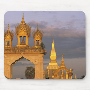 Asia, Laos, Vientiane. That Luang Temple. Mouse Pad
