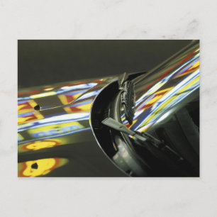 Asia, Malaysia, Melaka. Neon reflections in car Postcard