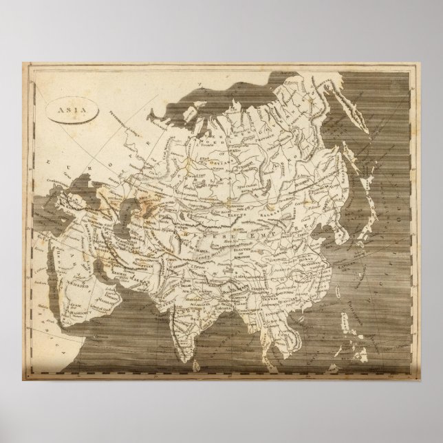 Asia Map by Arrowsmith Poster (Front)