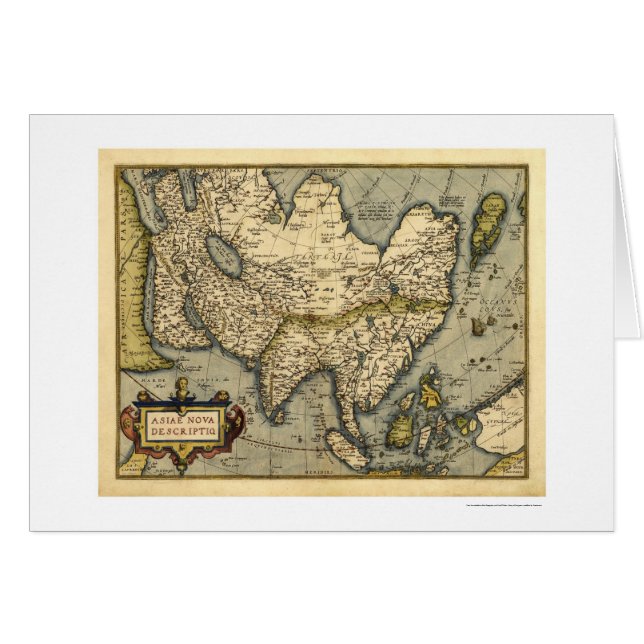 Asia Map By Ortelius 1570 (Front Horizontal)