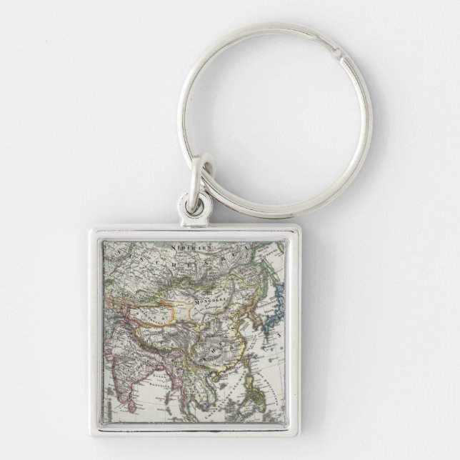 Asia Map by Stieler Key Ring (Front)