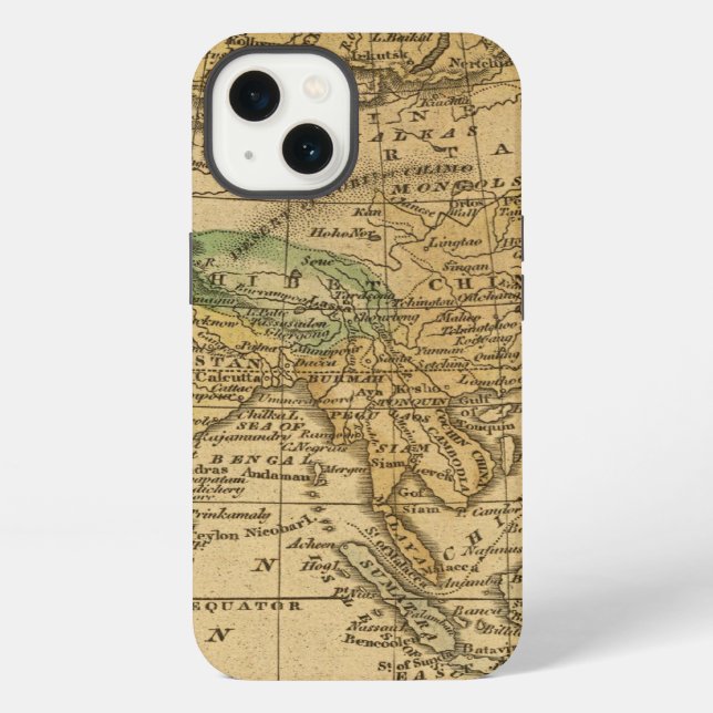 Asia  Map by Worcester iPhone Case (Back)