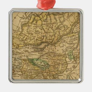 Asia  Map by Worcester Metal Tree Decoration