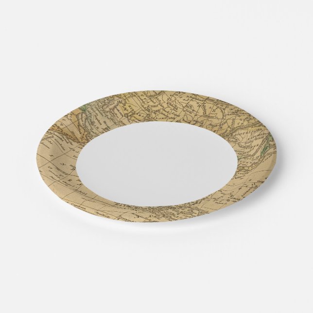Asia  Map by Worcester Paper Plate (Angled)