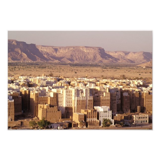Asia, Middle East, Republic of Yemen. Shibam Photo Print (Front)