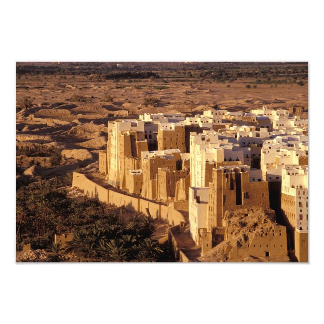 Asia, Middle East, Republic of Yemen, Shibam Photo Print (Front)