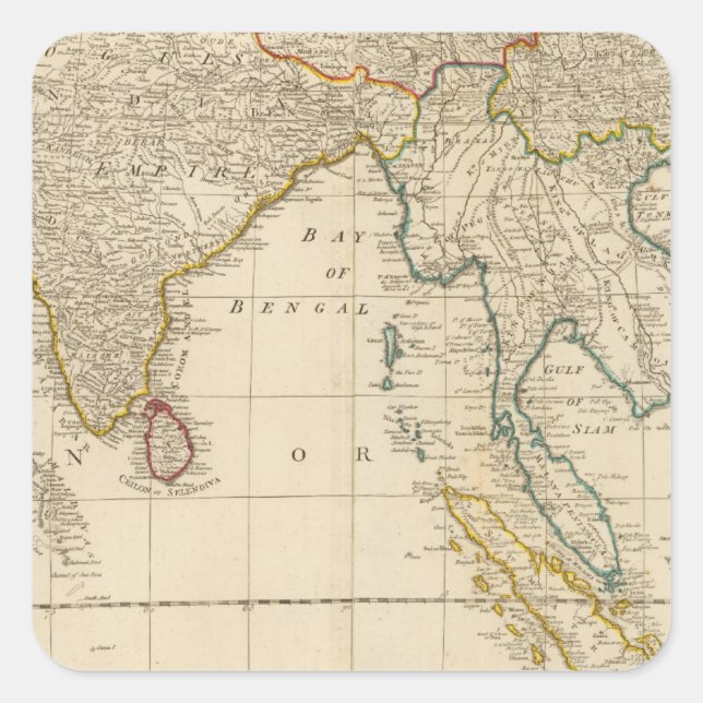 Asia middle square sticker (Front)