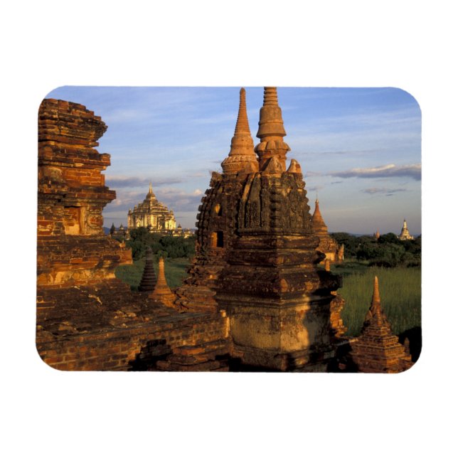 Asia, Myanmar, Bagan. Ancient temples and Magnet (Horizontal)