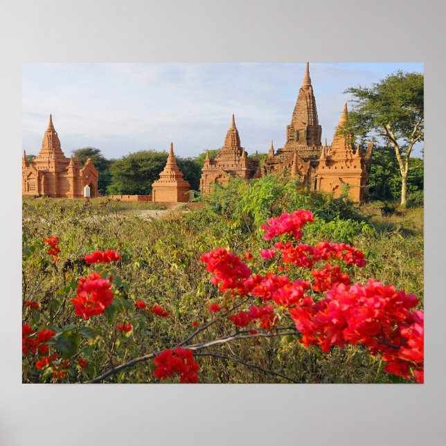 Asia, Myanmar (Burma), Bagan (Pagan). A Bagan Poster (Front)