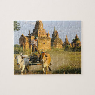 Asia, Myanmar (Burma), Bagan (Pagan). A cart is Jigsaw Puzzle