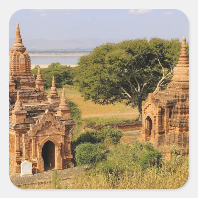 Asia, Myanmar (Burma), Bagan (Pagan). Various 2 Square Sticker (Front)
