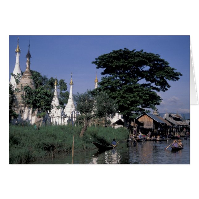 Asia, Myanmar, Inle Lake. A floating market. (Front Horizontal)