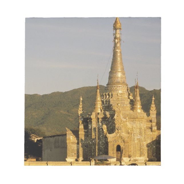 Asia, Myanmar, Inle Lake. Pagodas. Notepad (Front)