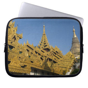Asia, Myanmar, Yangon. Golden stupa of Shwedagon 2 Laptop Sleeve