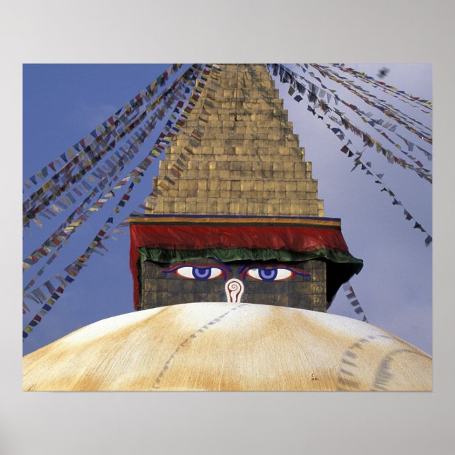 Asia, Nepal, Kathmandu. Bouddhanath Stupa. 2 Poster (Front)