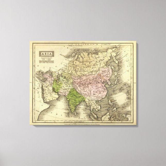 Asia Olney Map Canvas Print (Front)