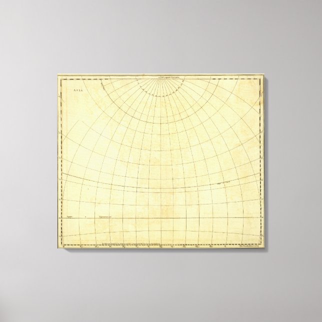 Asia Outline Canvas Print (Front)