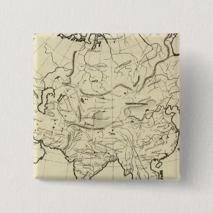 Asia outline map 15 cm square badge