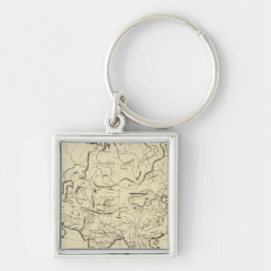 Asia outline map key ring