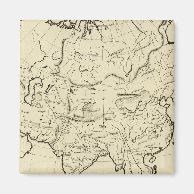 Asia outline map magnet (Front)