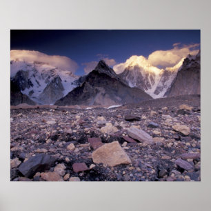 Asia, Pakistan, Karakoram Range, Broad and Poster