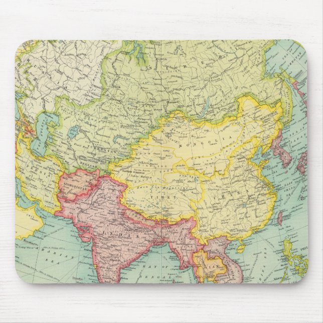 Asia political atlas map mouse pad (Front)