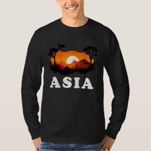 Asia Pride Sunset Continent Souvenir T-Shirt