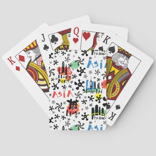 Asia | Symbols Pattern Playing Cards (Back)