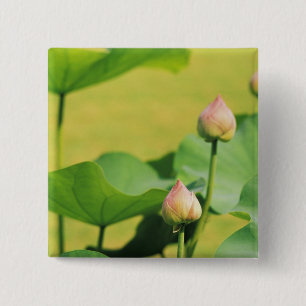 Asia, Thailand, Bangkok. Grand Palace, lotus 15 Cm Square Badge