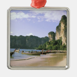 Asia, Thailand, Krabi. West Railay Beach, long Metal Tree Decoration