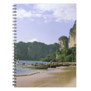 Asia, Thailand, Krabi. West Railay Beach, long Notebook